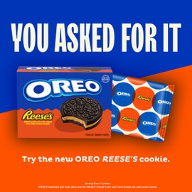 OREO REESE'S Peanut Buttery Creme Chocolate Sandwich Cookies, Limited Edition, 10.81 oz