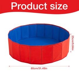 Mineup Baby Ball Pit, 80cm Foldable Baby Ball Pit, Kids Play Ball Pool, Portable Ocean Ball Pit, Playhouse Playpen Ocean Ball Pool for Baby Toddler Boys Girls Indoor Outdoor Nursery Playpen Red