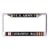 U.S. Army Afghanistan Iraq Chrome License Plate Frame