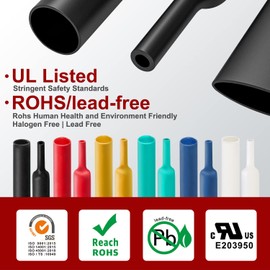 Chanzon 3:1 Ratio - 80ft Roll - Heat Shrink Tubing 5/16" (7.9mm) - Marine Grade Waterproof Adhesive Lined - (25M Total Length) Black Polyolefin Sleeving Wrap Shrinking 3 to 1 Ratio,1pcs