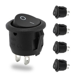 Pack of 5 Toggle Switch 12 V, Rocker Switch 12 V Toggle Switch, On/Off Switch, 12 Volt Switch, Mini Car Switches, for Off Switch, On Off Switch, 2-Pin Micro Switch, On/Off Toggle Switch, Push Button