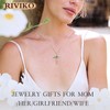 RIVIKO Rose Flower Cross Necklace for Women,925 Sterling Silver May