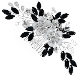 Beavorty Floral Hair Comb for Bride Elegant Flower Hair Accessories for Weddings Birthdays and Special Occasions Reusable Design Style for Stunning Looks