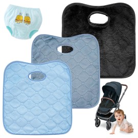 GMHLLES Car Seat Protectors for Child Seats 3 Pcs Car Seat Protector Potty Training Universal, Soft and Absorbent Suitable for Toddler (Sky Blue, Blue-Gray, Black)