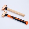 WEDO Copper Sledge Hammer with Fiberglass Handle,Long Straight Handle,Length 400mm(16"),5lb