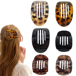 Pack of 6 Hair Clips for Women, Flat Claw Clip, Duck Beak Hair Clip, Hair Clip for Thin Hair and Thin, Strong Hold Side Hair Clips