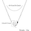 KENYG S925 Silver A-Z Capital Initial Heart Pendant Adjustable Necklaces