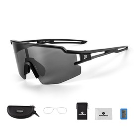 ROCKBROS Cycling Glasses Polarised Cycling Glasses for Men and Women Sports Glasses Outdoor Sports Windproof and Sand Bicycle Accessories Cycling Glasses Men