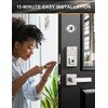 Tinewa Square Keyless Entry Door Lock with 2 Lever Handles,