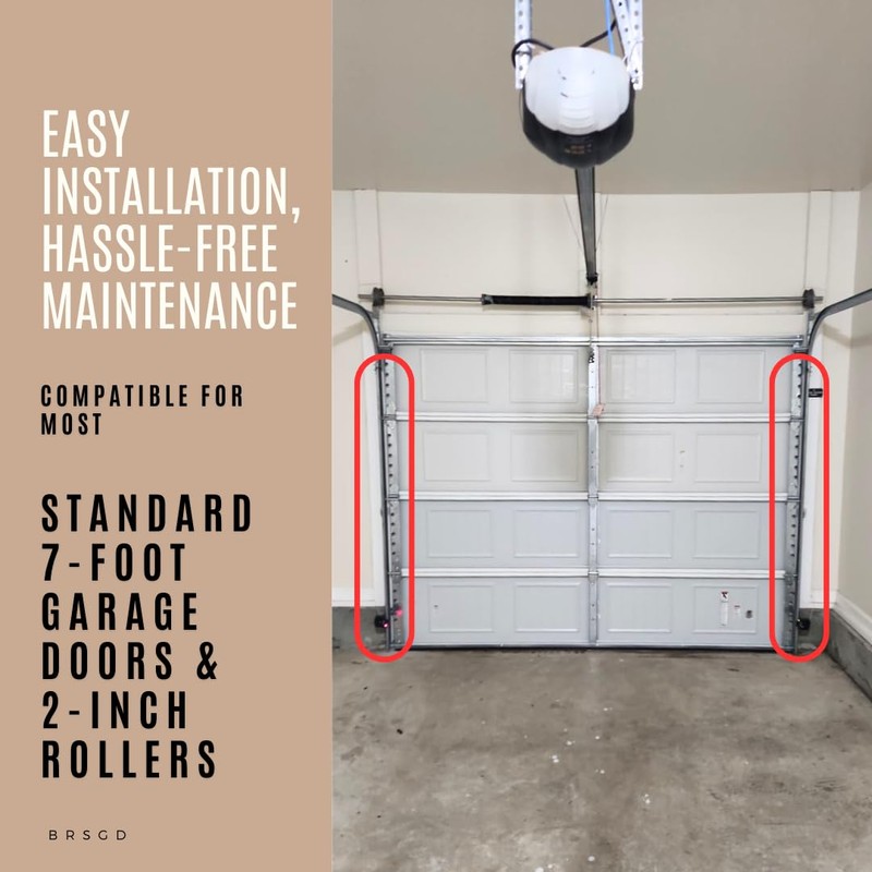 Universal Garage Door Vertical Track Set Kit for Garage Doors,