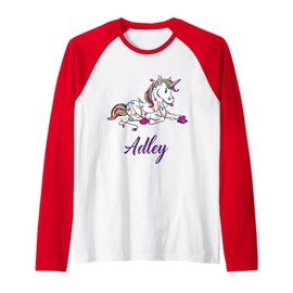Adley Merch Unicorn Design Raglan Baseball Tee