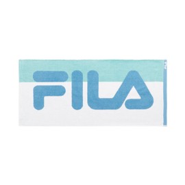 FILA Big Logo Face Towel, Ag Fresh, Antibacterial, Odor Resistant, Clean, 100% Cotton, Fluffy, Green, 49-0112080, Approx. 13.4 x 29.5 inches (34 x 75 cm)