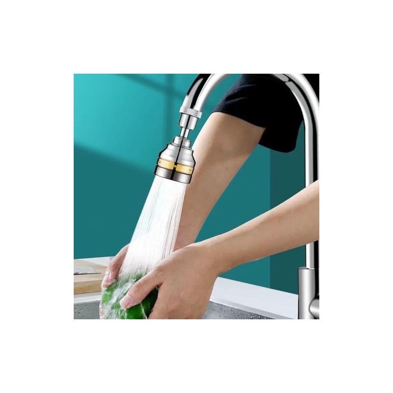 Faucet Sprayer Attachment, 360 Degree Rotatable Splashs Proof Metal Faucet