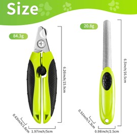 LunarFiery Dog Nail Clippers with Claw File, Professional Pet Nails Trimmer grinders