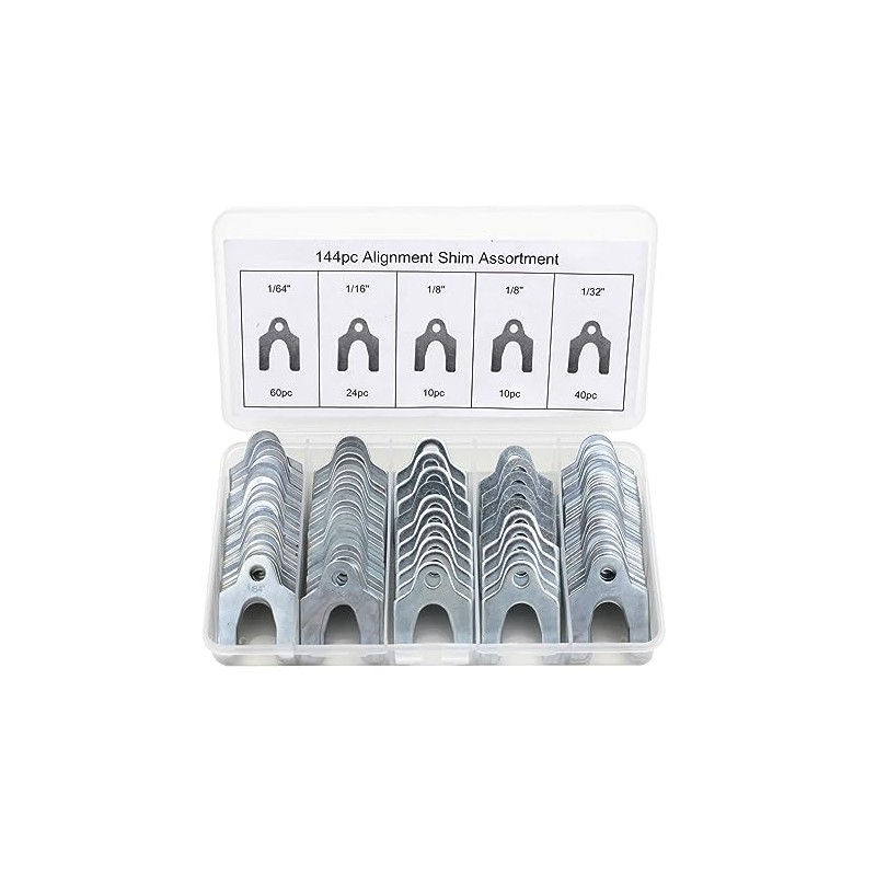 RUMMAIX 144 Pcs Alignment Shims, Metal Shim Kit, Adjustable Spacers,
