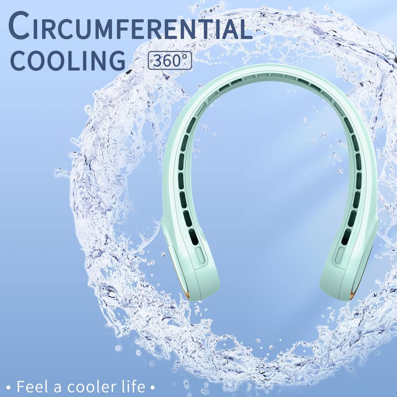 FrSara Neck Fan,Personal Fans for Your Neck, Adjustable, 360° Cooling,