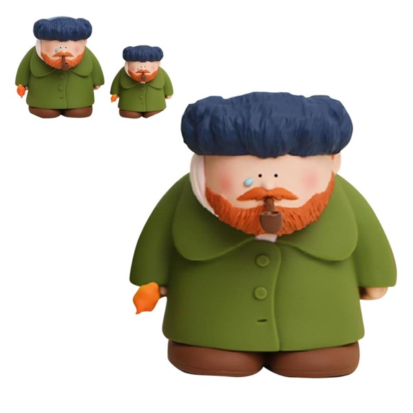 Interior Healing Goods, Great Artist Dr. Van Gogh Large Figurine, Decorative, Cute, Good Luck, Birthday, Gift, American Lifestyle, Object, Ornament, Length 6.7 inches (17 cm), Width 6.0 inches (15.3 cm), L Size