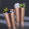 DEMMEX (Set of 2) 1mm Thickest Pure Copper Cups, Solid