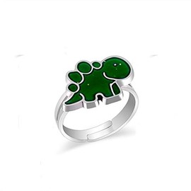 Love Heart Dinosaur Sun Smile Face Color Change Ring Mood Emotion Temperature Adjustable Index Ring for Women-Dinosaur
