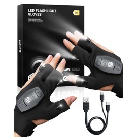 ThxToms LED Gloves with Light, Gifts for Men, Christmas, Fishing Accessories, Fishing Gifts for Dad, Birthday Gift for Men