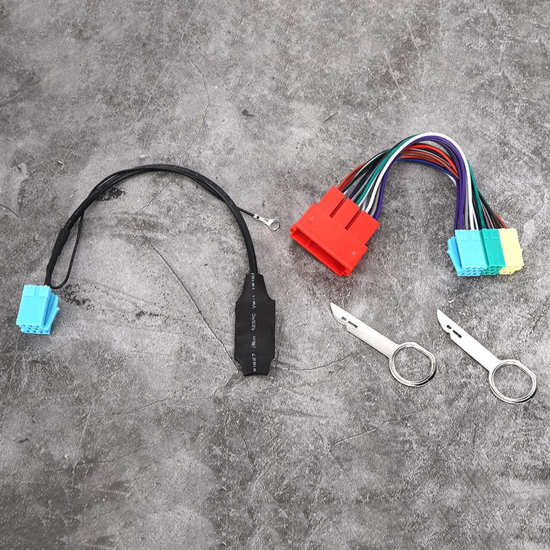 Headerbs Radio 20-Pin 8-Pin Connection Cable Car Radio Adapter Bluetooth