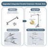 BRIGHT SHOWERS High Pressure Rain Shower Head Combo with Double