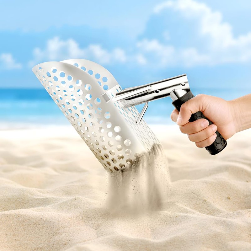 Sand Scoop for Metal Detecting, Stainless Steel Metal Detector Scoop,
