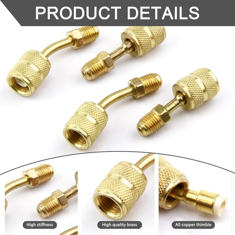 R410A Adapter 5/16 Inch SAE Female to 1/4 Inch SAE