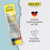 Online 6 ballpoint pen refills blue, black, red, G2 format,