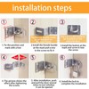 Zythrem 2 Pcs Right Angle Padlock Hasp, 304 Stainless Steel