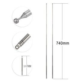 wlaniot Telescopic Antenna DAB+ AM FM TV Radio Replacement Antenna 6 Section for Home Audio Radio Stereo Receiver Boom Box etc. 2Pcs