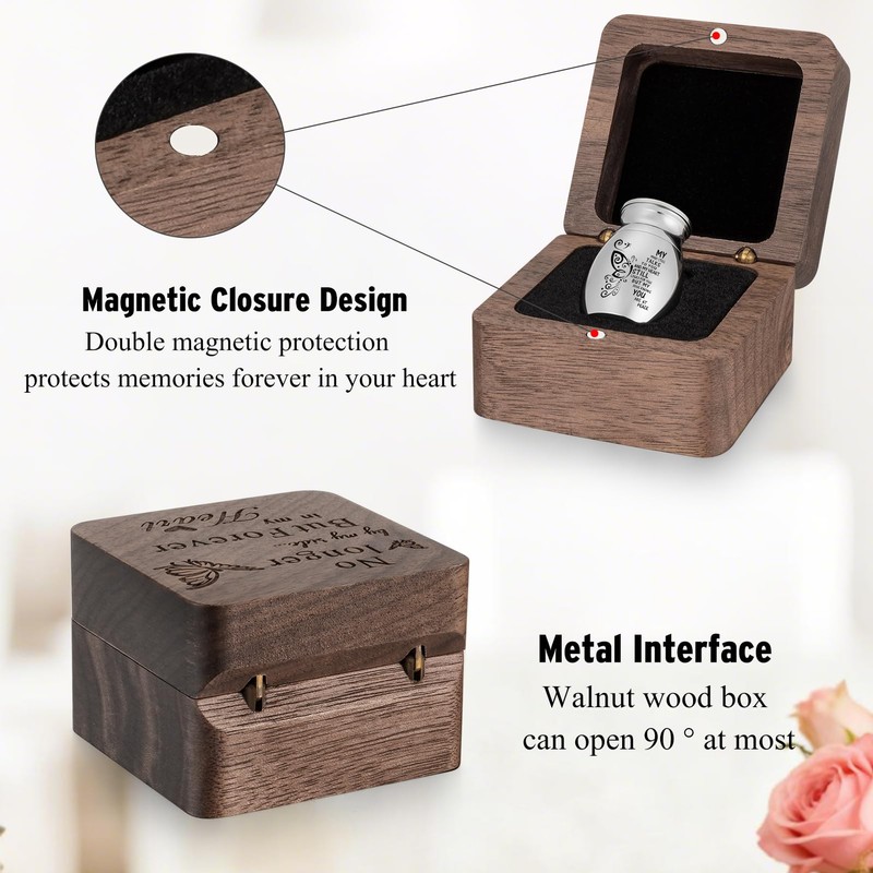 SOITIS Small Urns for Human Ashes Keepsake 1.2 Inches Stainless