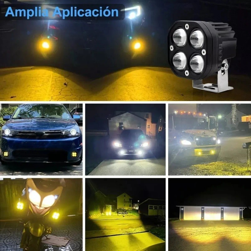 Faros De Lupa Doble Color Universal De 28000 Lúmenes