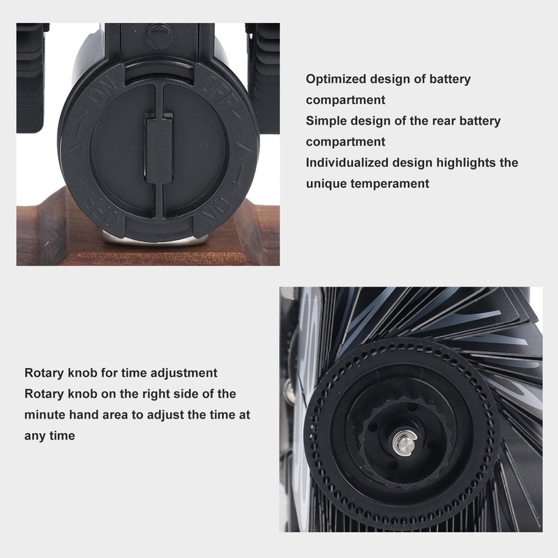 Flip Desk Clock, 24 Hours Mechanical Flip Clock, Retro Vintage