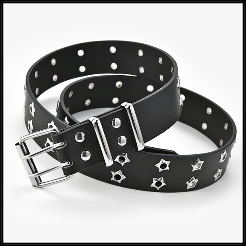 White Fang BT280 Women's Belt, Leather, Stylish, Chain, Keyring, Lock,