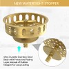Gold Sink Drain Strainer 3-1/2 Inch Kitchen Sink Drain Assembly