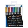 STAEDTLER 8321 TB10 metallic brush pens, wallet of 10 assorted