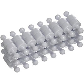 White Skittle Magnet for Fridge, Office, Whiteboard, Noticeboard, Filing Cabinet - 12mm dia x 21mm tall - Pack of 48