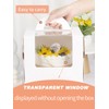PQZKLDP 10pcs 6 inch cake boxes with cake boards,6x6x6 In