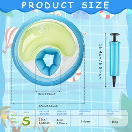 Phlognfy Swimming Armbands for Children, Large Swimming Arm Bands, Swimming Sleeves, Inflatable Swimming Aid Children from 1 to 6 Years, with Pump, for Girls, Boys, Toddlers, Halls and Outdoor Pools