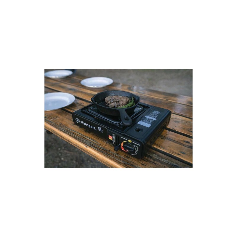 Stansport Black Portable Butane Gas Camp Stove Single Burner Ultra