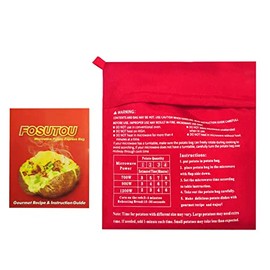 FOSUTOU easy microwave potato bag, making express, delicious, potatoes in just 4 min with gourmet recipe.