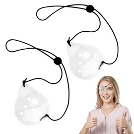2pcs Eye Shield After Surgery, Medical Eye Patch with Adjustable Strap Eye Protector Portable Clear Eye Shield for Sleeping After Surgery Eye Protection Accessories