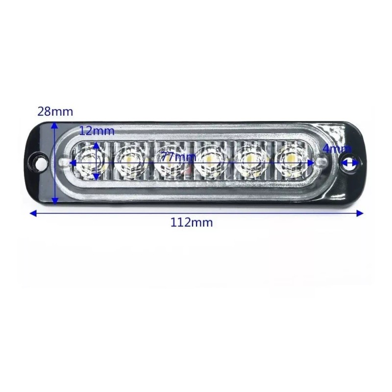 Corp.Res Electronics Par Estrobo Slim Moto Auto Codigos 9 Patrones