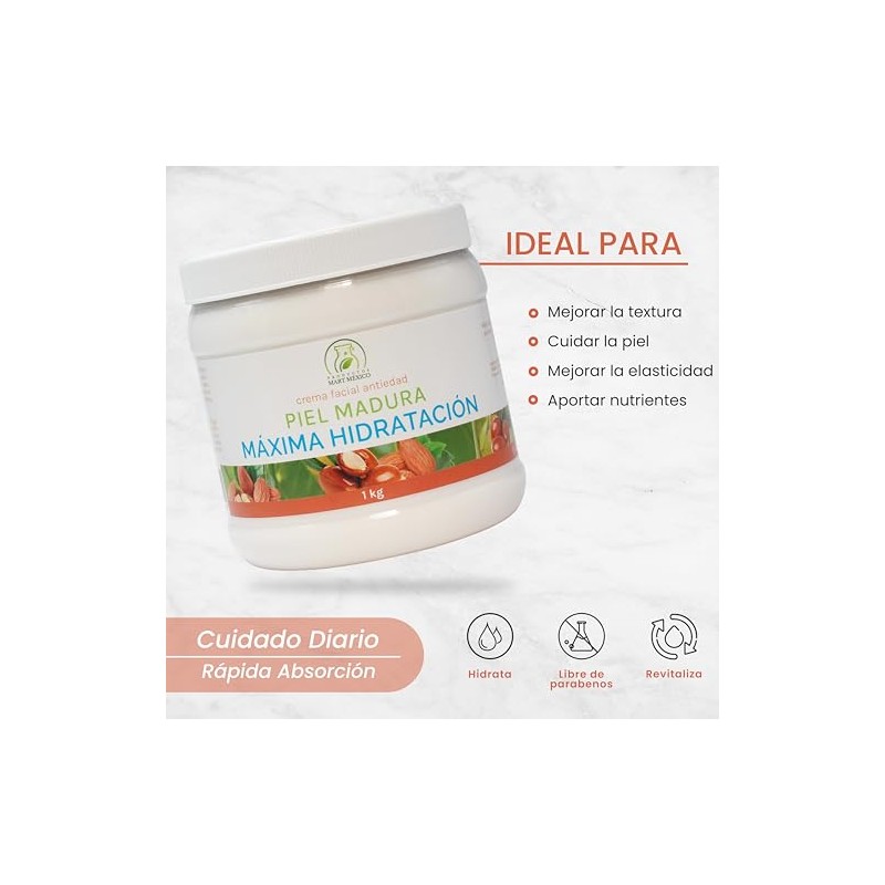 Productos Mart Mexico Crema Facial Antiedad Piel Madura (1 Kilo)