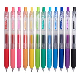 AIHAO Drawing Gel Ink Pens, Colored Gel Pens Fine Point, 0.5mm, 12 Pack, Assorted Color For Journaling, Adult Coloring, Notetaking, School, Office & Home Use