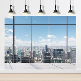 Office Backdrop Video Conference Modern Business Office Work Place Photography Background Virtual Office Scene for Live Video Zoom Calls Businessman Studio Background Props Decor 7x5ft