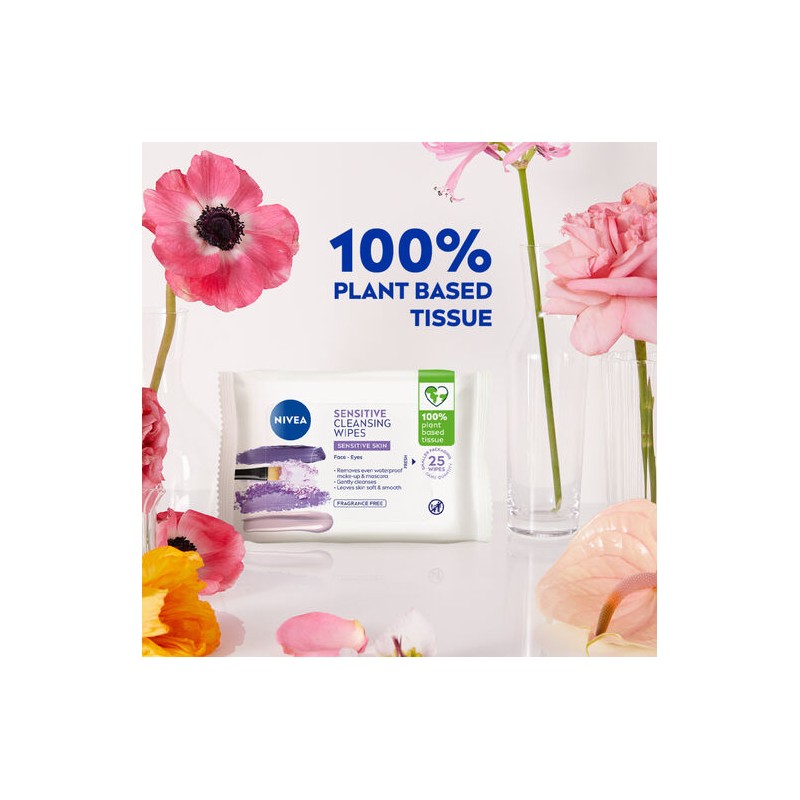 Nivea Sensitive Facial Cleansing Wipes 25