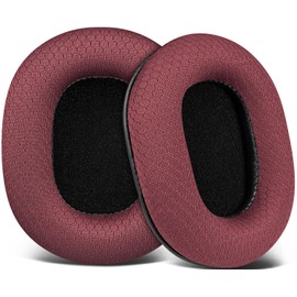 SOULWIT® Professionelle Ersatz Ohrpolster für ATH Audio-Technica DJ-Kopfhörer M50x / M50xBT / M50RD / M40X / M30x / M20x / MSR7 / SX1,Ohrpolster mit strapazierfähigem Netzstoff und hochdichtem Schaum