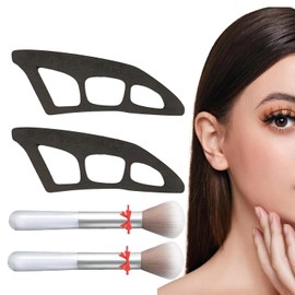 Pack of 4 Eyetour Eyeshadow Stencils, 2025 Eyeshadow Guide Tool, Eye Makeup Aid with Makeup Brush, Quick Make-Up Eyetour Eyeshadow Tool